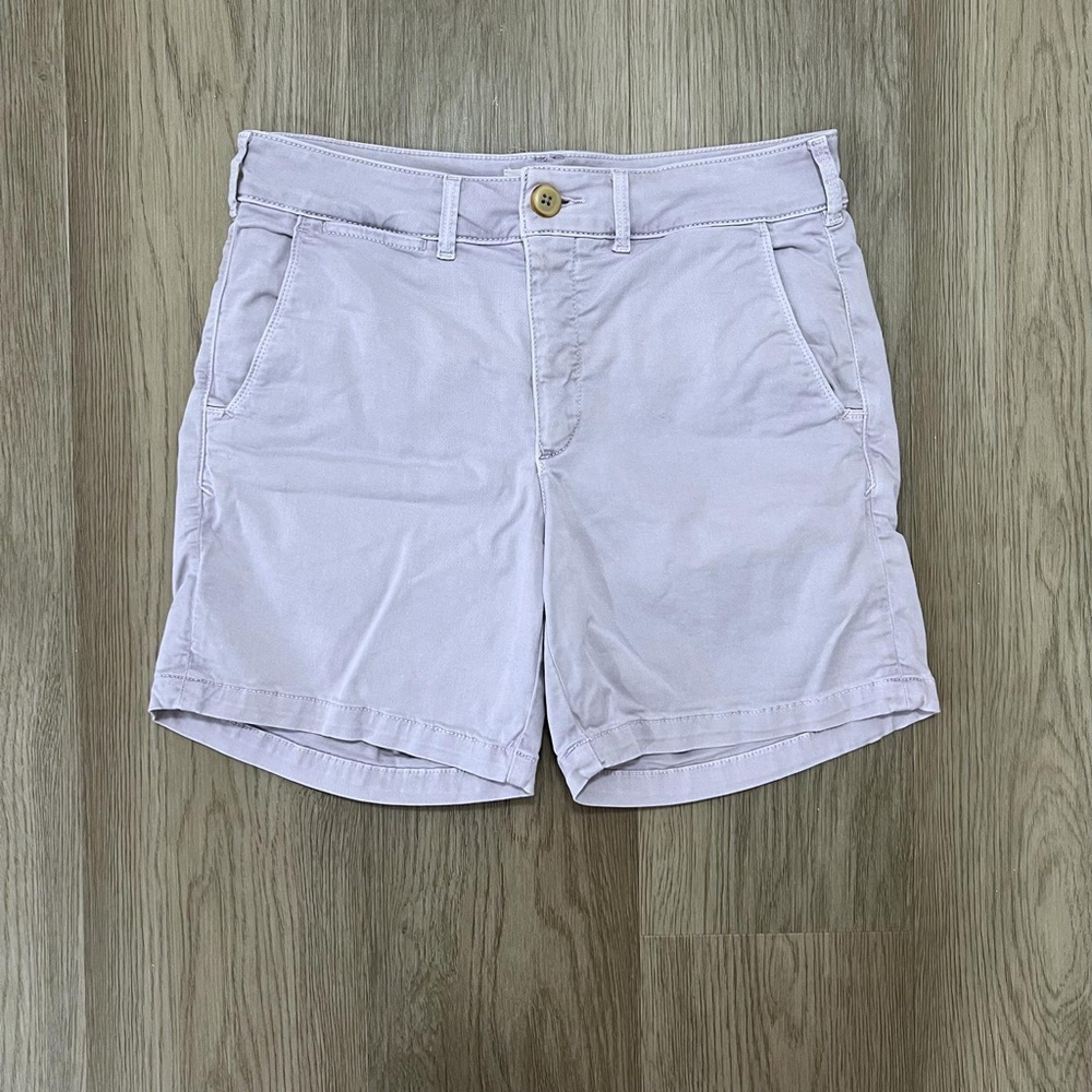 Anthropologie Women’s Lavender Chino Shorts Size 27 - Picture 1 of 10